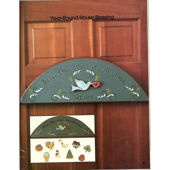 Plaid Seasons of Folk Art Decorative Painting Instruction Pattern Book 1985 - Picture 10 of 12